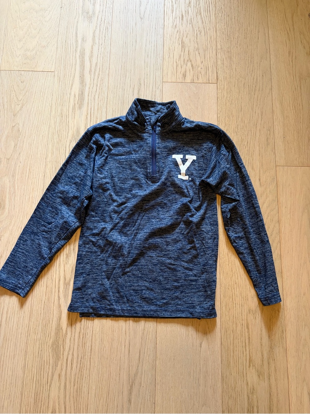 Youth Yale Navy Quarter-Zip Pullover with 'Y' Chest Logo